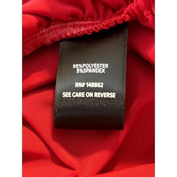 Women's Torrid Plus Size 4, 4X, 26 Studio Knit Shirred Vibrant Jester Red Dress - Picture 3 of 5